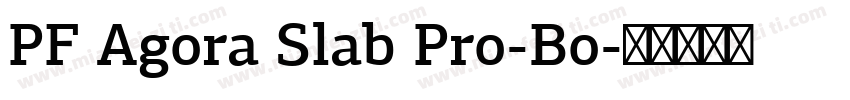 PF Agora Slab Pro-Bo字体转换
